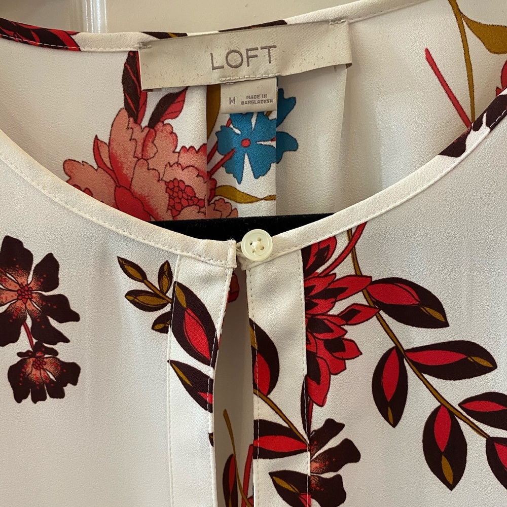 LOFT blouse with bell sleeve - Picture 2 of 2